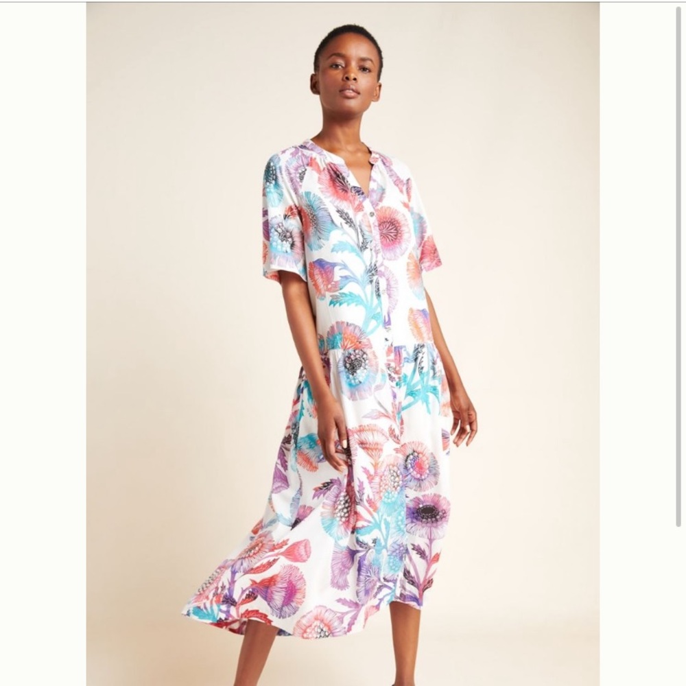 Anthropologie TUGBOAT Azores Maxi Dress